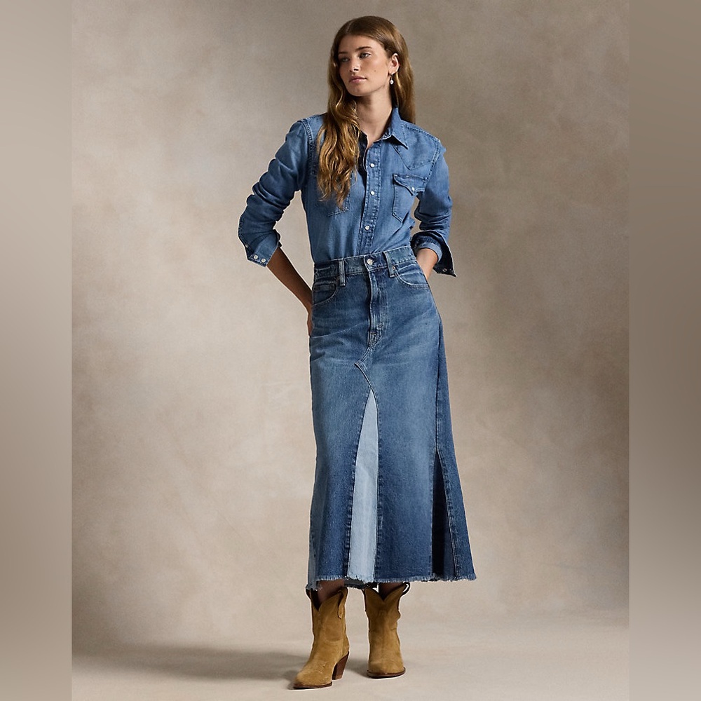 Polo Ralph Lauren cotton denim skirt size 26